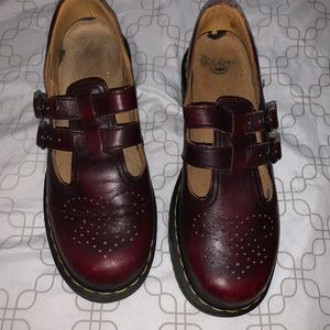 Dr marten cherry maryjanes size 10!